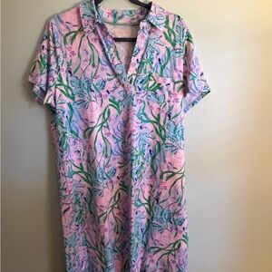 Lilly Pulitzer Pink and Green Floral Dress